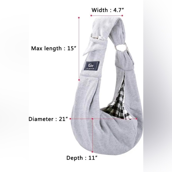 Cuby Dog and Cat Sling Carrier - Picture 4 of 8